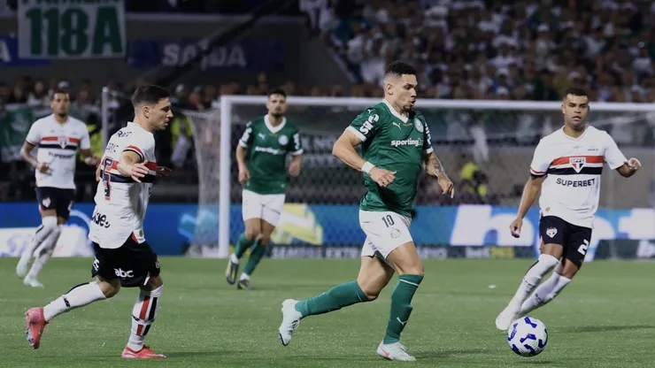 Palmeiras x São Paulo na Arena Barueri pelo Ccampeonato Brasileiro A 2025. Foto: Marcello Zambrana/AGIF