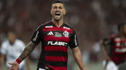 Arrascaeta vibra com seu gol. Foto: Jorge Rodrigues/AGIF