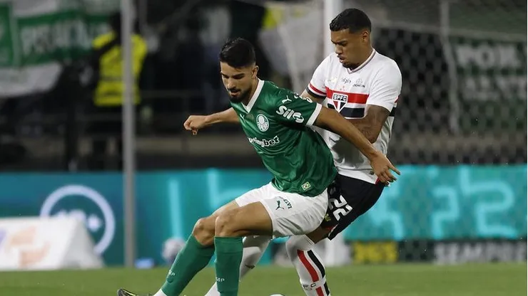 Ruan em ação pelo São Paulo no clássico. Foto: Rubens Chiri/São Paulo FC