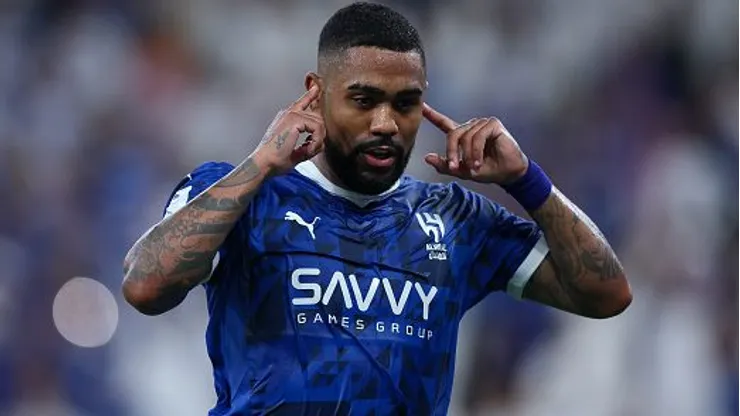 Malcom comemorando gol pelo Al-Hilal contra Gwangju, pela AFC Champions League. Foto: Yasser Bakhsh