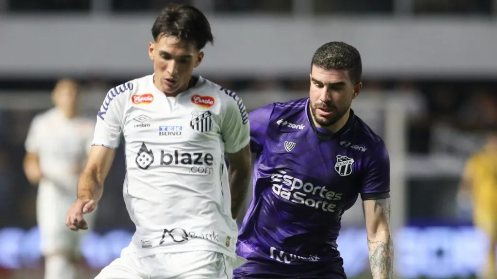 Santos x Ceará se enfrentam na Vila Belmiro. Foto: Reinaldo Campos/AGIF