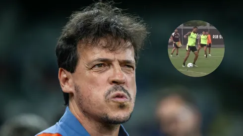 Primeiro treino de Diniz no Vasco chama atenção por lance inusitado. FotoxFoto: Diniz (AGIF); Vasco (Reprodução)