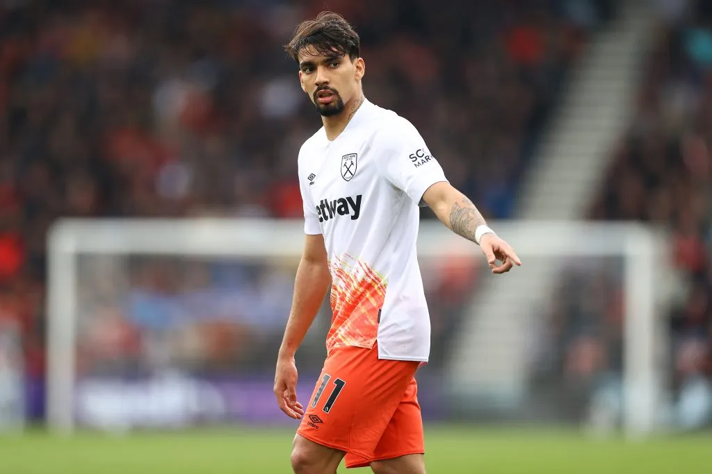 Lucas Paquetá em partida pelo West Ham. (Photo by Michael Steele/Getty Images