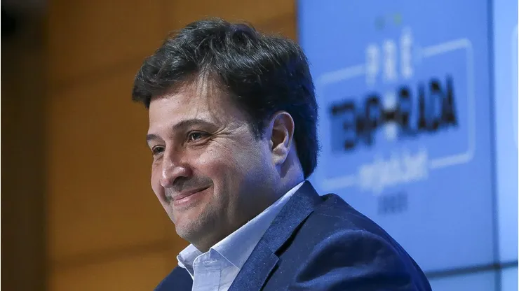RS - Porto Alegre - 08/12/2022 - GREMIO, COLETIVA DE IMPRENSA - Alberto Guerra presidente do Gremio durante em coletiva de imprensa realizada no Arena do Gremio.