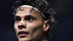 SP - BARUERI - 11/05/2025 - BRASILEIRO A 2025, PALMEIRAS X SAO PAULO - Richard Rios jogador do Palmeiras durante partida contra o Sao Paulo no estadio Arena Barueri pelo campeonato Brasileiro A 2025.