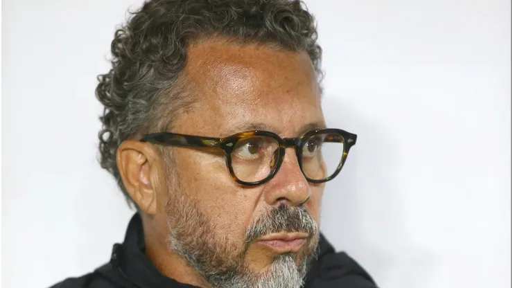 SP - SAO PAULO - 12/05/2025 - BRASILEIRO A 2025, SANTOS X CEARA - Cleber Xavier tecnico do Santos durante partida contra o Ceara no estadio Arena Allianz Parque pelo campeonato Brasileiro A 2025.