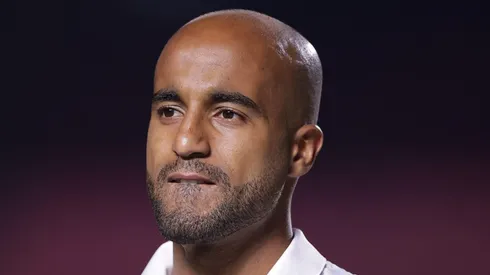 Lucas Moura durante partida do Brasileirão 2024.