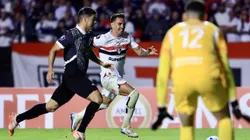 Enzo Diaz, jogador do Sao Paulo durante partida contra o Libertad no estadio Morumbi pelo campeonato Copa Libertadores 2025