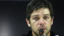 RIO DE JANEIRO - RJ - 03/02/2014 - COLETIVA DE DESPEDIDA DE JUNINHO PERNAMBUCANO DO FUTEBOL - Juninho durante coletiva de imprensa esta tarde em Sao Januario, o jogador anunciou sua aposentadoria no futebol.