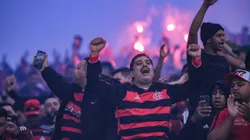 Torcida do Flamengo durante partida contra Corinthians no estádio Arena Corinthians pelo campeonato Copa Do Brasil 2024. Foto: Ettore Chiereguini/AGIF