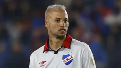 Nico López, atacante do Nacional-URU contra o Internacional pela Libertadores - Foto: Ernesto Ryan/Getty Images