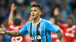 Kike comemorando gol pelo Grêmio - Foto: Lucas Uebel/Grêmio