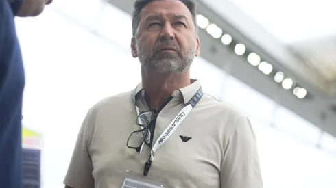 Augusto Melo presidente do Corinthians durante partida do Futebol da Esperança, no estádio Neo Química Arena, neste domingo (13). Foto: Reinaldo Campos/AGIF Foto: Reinaldo Campos/AGIF
