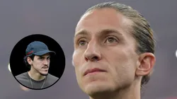 Filipe Luís fechou a preparação para o clássico. Fotos: Thiago Ribeiro/AGIF.