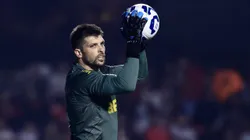 Tiago Volpi goleiro do Grêmio durante partida contra o São Paulo - Foto: Marcello Zambrana/AGIF