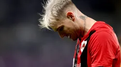 AL AIN, UNITED ARAB EMIRATES - FEBRUARY 03: Roger Guedes of Al-Rayyan SC reacts during the AFC Champions League Elite match between Al Ain and Al-Rayyan at Hazza bin Zayed Stadium on February 03, 2025 in Al Ain, United Arab Emirates. (Photo by Francois Nel/Getty Images)