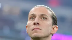 Filipe Luís técnico do Flamengo durante partida contra o Bahia no estádio Maracanã pelo campeonato Brasileiro A 2025. Foto: Thiago Ribeiro/AGIF