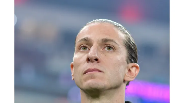 Filipe Luís técnico do Flamengo durante partida contra o Bahia no estádio Maracanã pelo campeonato Brasileiro A 2025. Foto: Thiago Ribeiro/AGIF