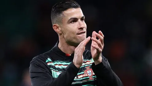 Cristiano Ronaldo durante partida. Foto: Carlos Rodrigues/Getty Images