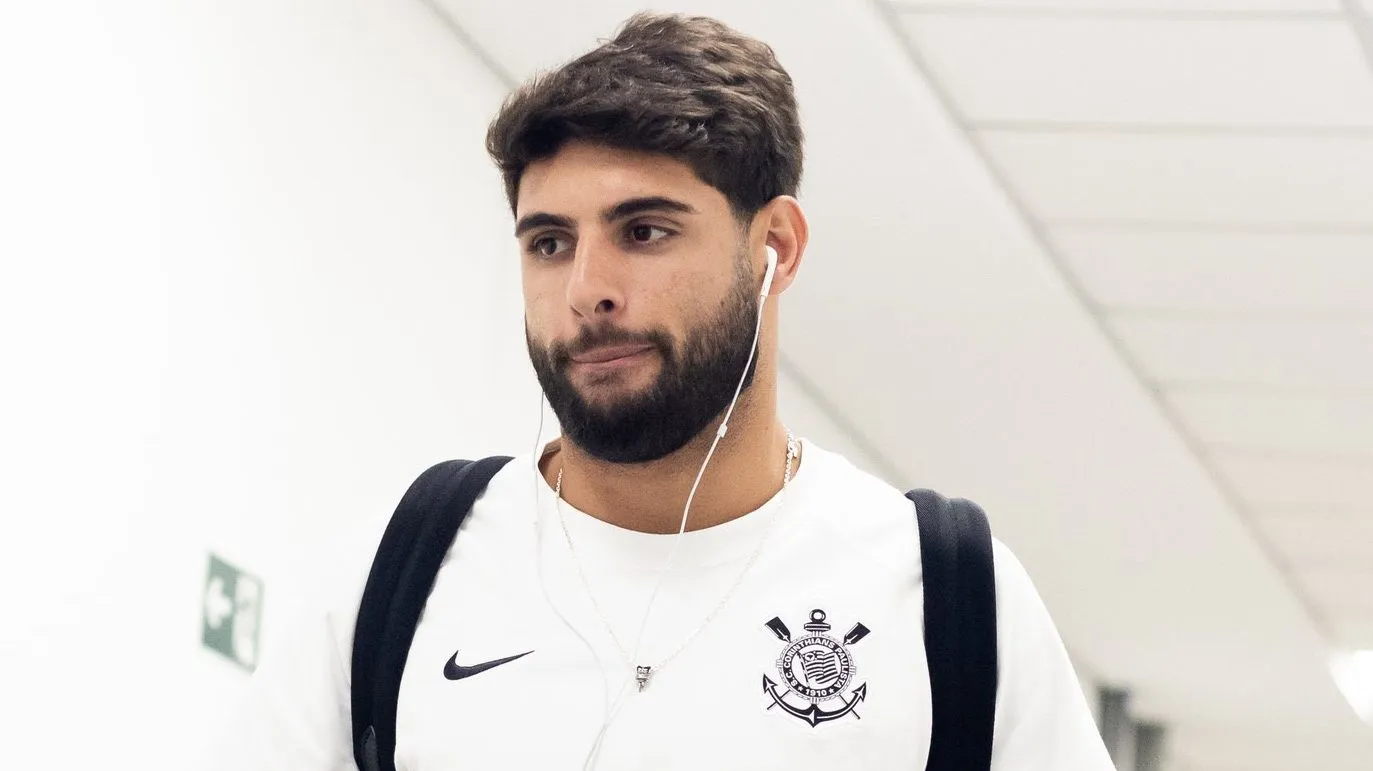 Yuri Alberto chegando na Neo Química Arena. Foto: Rodrigo Coca/Ag. Corinthians