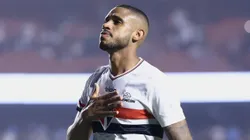 André Silva marcou o gol da vitória do São Paulo em cobrança de pênalti. Foto: Marcello Zambrana/AGIF