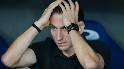 Filipe Luis, técnico do Flamengo, durante partida contra o Botafogo no estadio Maracana pelo campeonato Brasileiro A 2025. Foto: Thiago Ribeiro/AGIF