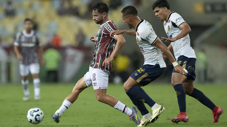 Martinelli, jogador do Fluminense, durante partida contra o Aparecidense. Foto: Jorge Rodrigues/AGIF