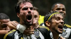 MG - BELO HORIZONTE - 11/05/2025 - BRASILEIRO A 2025, ATLETICO-MG X FLUMINENSE - Igor Gomes jogador do Atletico-MG comemora seu gol durante partida contra o Fluminense no estadio Arena MRV pelo campeonato Brasileiro A 2025. Foto: Fernando Moreno/AGIF