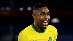 Malcom durante jogo pela Seleção Brasileira.
