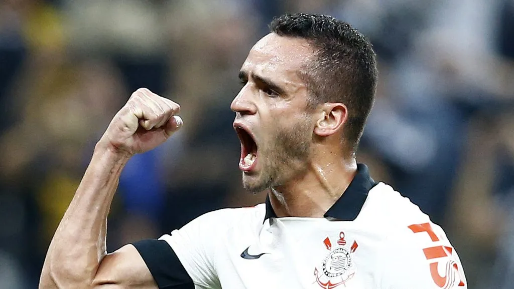 Renato Augusto comemorando. Foto: Mauro Horita/AGIF