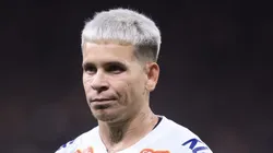 SP - SAO PAULO - 09/03/2025 - PAULISTA 2025, CORINTHIANS X SANTOS - Soteldo jogador do Santos durante partida contra o Corinthians no estadio Arena Corinthians pelo campeonato Paulista 2025.