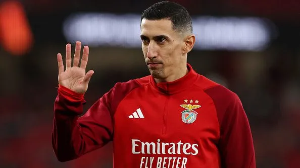 Di María durante partida pelo Benfica. Foto: Carlos Rodrigues/Getty Images