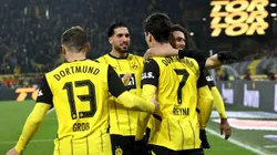 DORTMUND, GERMANY - DECEMBER 15: Giovanni Reyna of Borussia Dortmund celebrates scoring his team's first goal during the Bundesliga match between Borussia Dortmund and TSG 1899 Hoffenheim at Signal Iduna Park on December 15, 2024 in Dortmund, Germany. (Photo by Christof Koepsel/Getty Images)