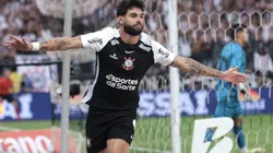Yuri Alberto jogador do Corinthians comemora seu gol durante partida contra o Santos - Foto: Marcello Zambrana/AGIF