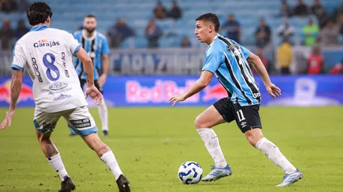 Monsalve, jogador do Gremio durante partida contra o CSA no estadio Arena do Gremio pelo campeonato Copa Do Brasil 2025.