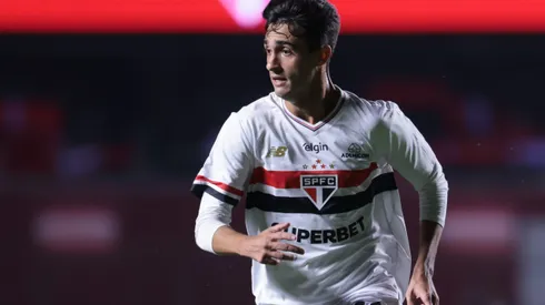 Rodriguinho jogador do São Paulo durante partida contra o Náutico no estádio Morumbi pelo campeonato Copa Do Brasil 2025. Foto: Marcello Zambrana/AGIF