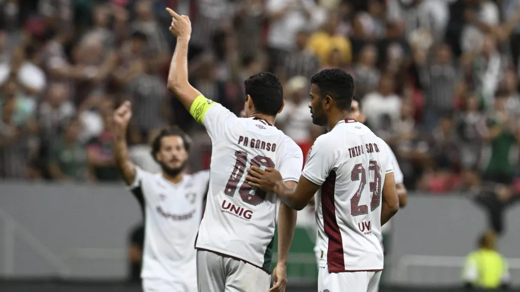 DF – BRASILIA – 21/05/2025 – COPA DO BRASIL 2025, APARECIDENSE X FLUMINENSE – Ganso jogador do Fluminense comemora seu gol durante partida contra o Aparecidense no estadio Mane Garrincha pelo campeonato Copa Do Brasil 2025. Foto: Mateus Bonomi/AGIF