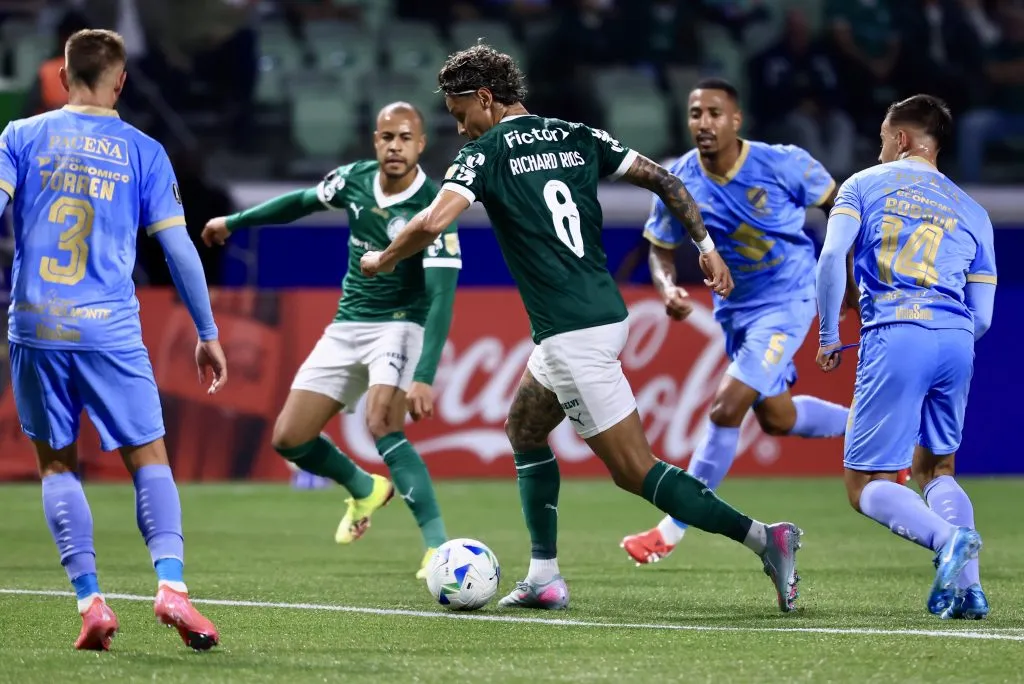 SP – SAO PAULO – 15/05/2025 – COPA LIBERTADORES 2025, PALMEIRAS X BOLIVAR – Richard Rios jogador do Palmeiras durante partida contra o Bolivar no estadio Arena Allianz Parque pelo campeonato Copa Libertadores 2025. Foto: Marcello Zambrana/AGIF