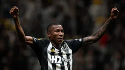 MG - BELO HORIZONTE - 21/05/2025 - COPA DO BRASIL 2025, ATLETICO-MG X MARINGA - Patrick jogador do Atletico-MG comemora seu gol durante partida contra o Maringa no estadio Arena MRV pelo campeonato Copa Do Brasil 2025.