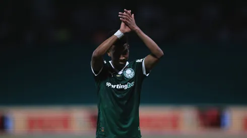 Estêvão foi ovacionado pela torcida do Palmeiras no confronto contra o Ceará pela Copa do Brasil - Foto: Ettore Chiereguini/AGIF