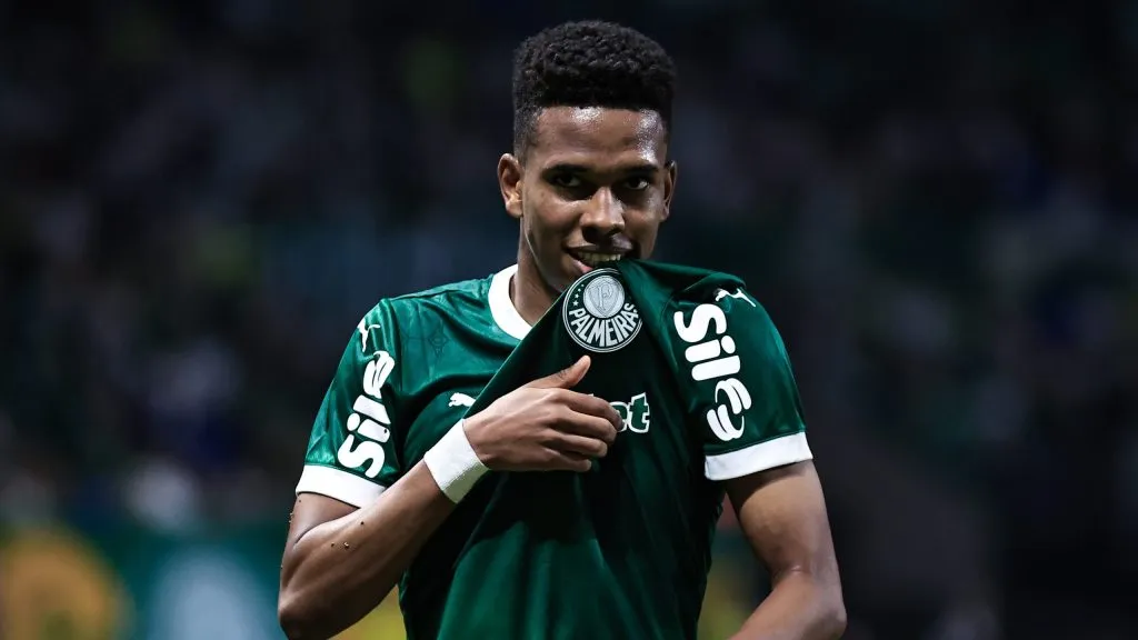 Estêvão é um dos destaques do Palmeiras. Foto: Fabio Giannelli/AGIF