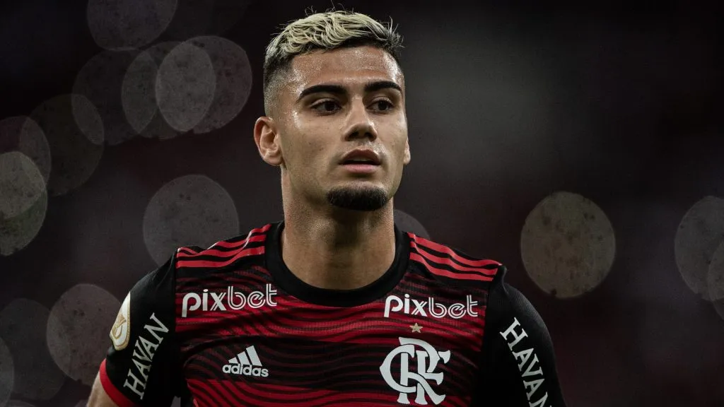 Andreas jogador do Flamengo durante partida contra o Cuiabá no estádio Maracanã pelo campeonato Brasileiro A 2022. Foto: Thiago Ribeiro/AGIF