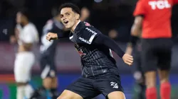 Gustavo Neves, destaque do Bragantino comemora seu gol durante partida contra o Sousa no estadio Nabi Abi Chedid pelo campeonato Copa Do Brasil 2024.