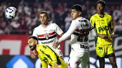 Alan Franco, jogador do Sao Paulo durante partida contra o Mirassol no estadio Morumbi pelo campeonato Brasileiro A 2025.