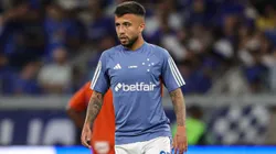 Matheus Henrique, jogador do Cruzeiro durante aquecimento antes da partida contra o Juventude no estadio Mineirao pelo campeonato Brasileiro A 2024.