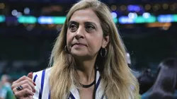 Leila Pereira durante partida entre Ceará e Palmeiras, no Allianz Parque, pela Copa do Brasil.