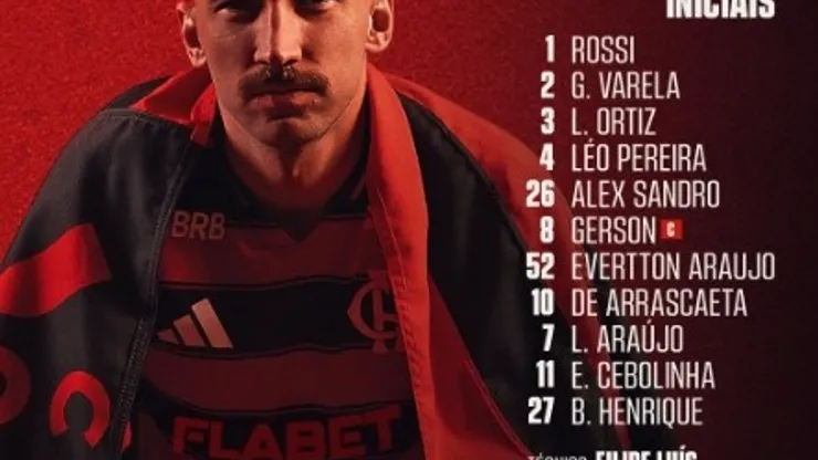 Escalação do Flamengo