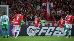 Jogadores do Internacional comemorando no Beira-Rio pela Libertadores - Foto: Vinicius Molz Schubert/AGIF