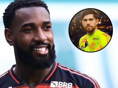 Atitude de Gerson é flagrada antes de Rossi defender pênalti