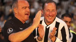 RJ - RIO DE JANEIRO - 23/11/2024 - BRASILEIRO A 2024, BOTAFOGO X VITORIA - John Textor dono da SAF do Botafogo e Joao Manuel Paz Gomes Teixeira socio da Eagle Football antes da partida contra o Vitoria no estadio Engenhao pelo campeonato Brasileiro A 2024. Foto: Jorge Rodrigues/AGIF